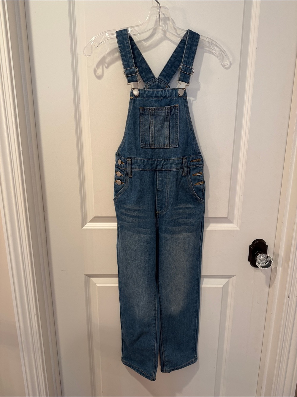 SHEIN Blue Denim Kids Overalls One Piece